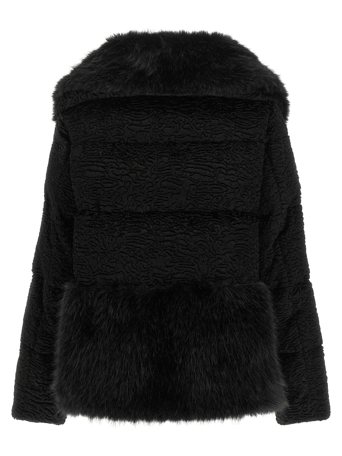 Black Astrakhan effect jacket 2