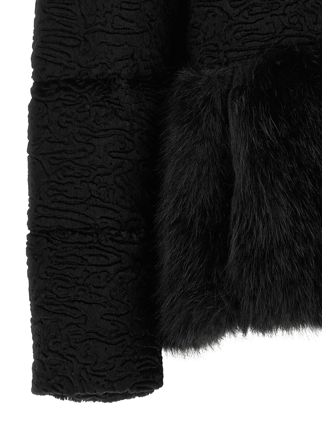 Black Astrakhan effect jacket 4