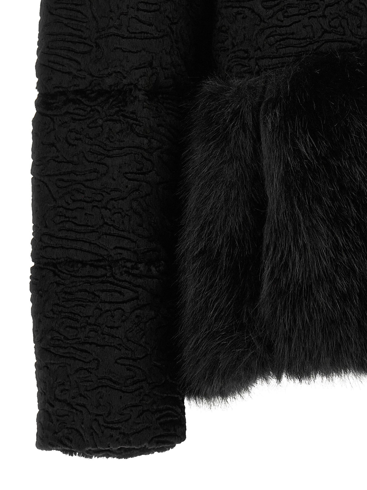 Black Astrakhan effect jacket 4
