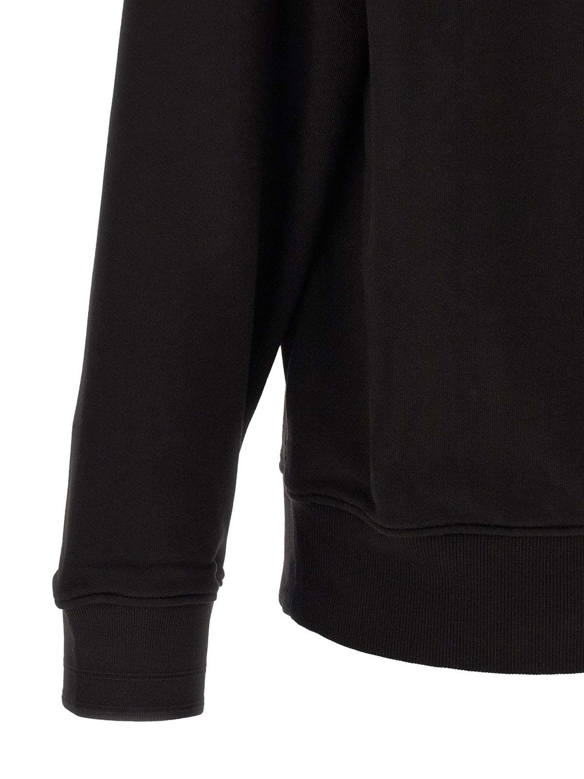 Black cotton fleece sweatshirt 4