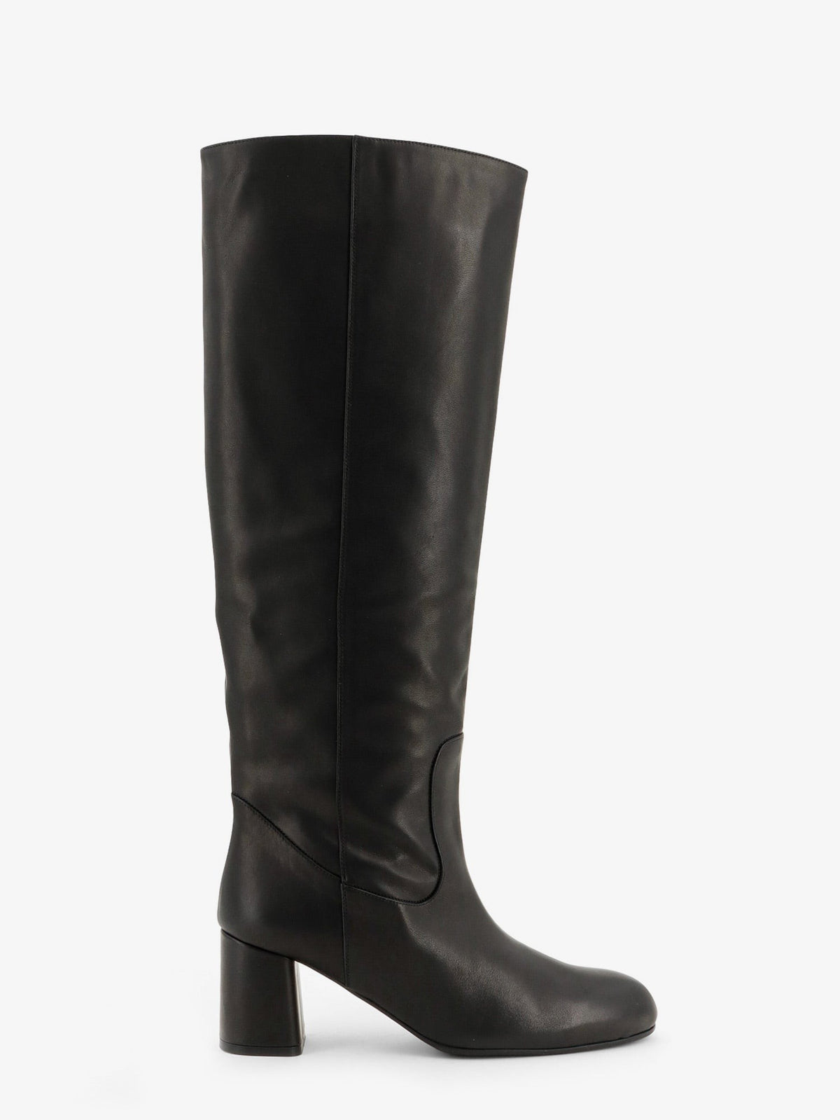Black leather boots