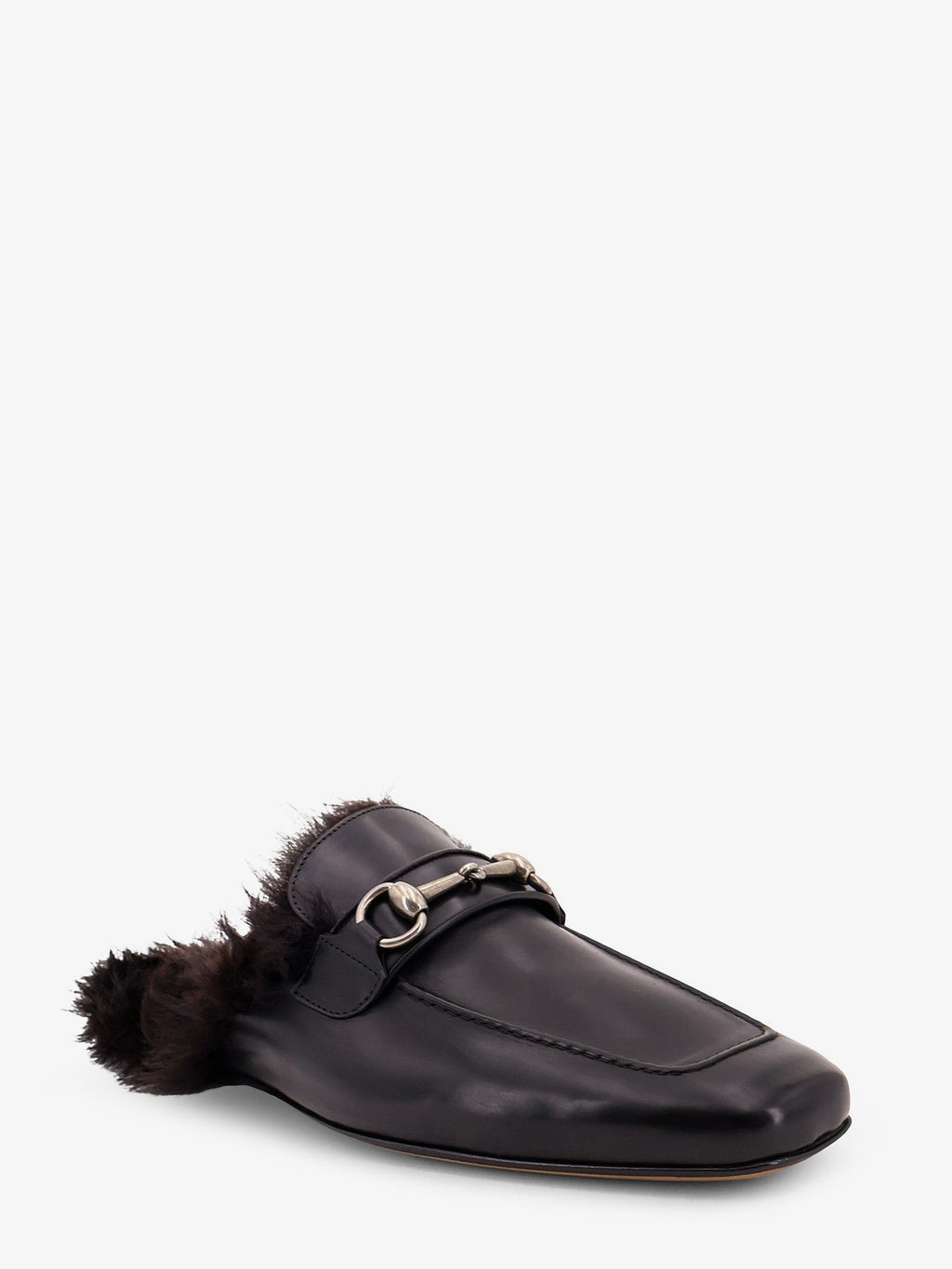Black leather slipper with Horsebit 2