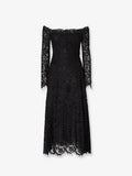 Black macramé lace dress