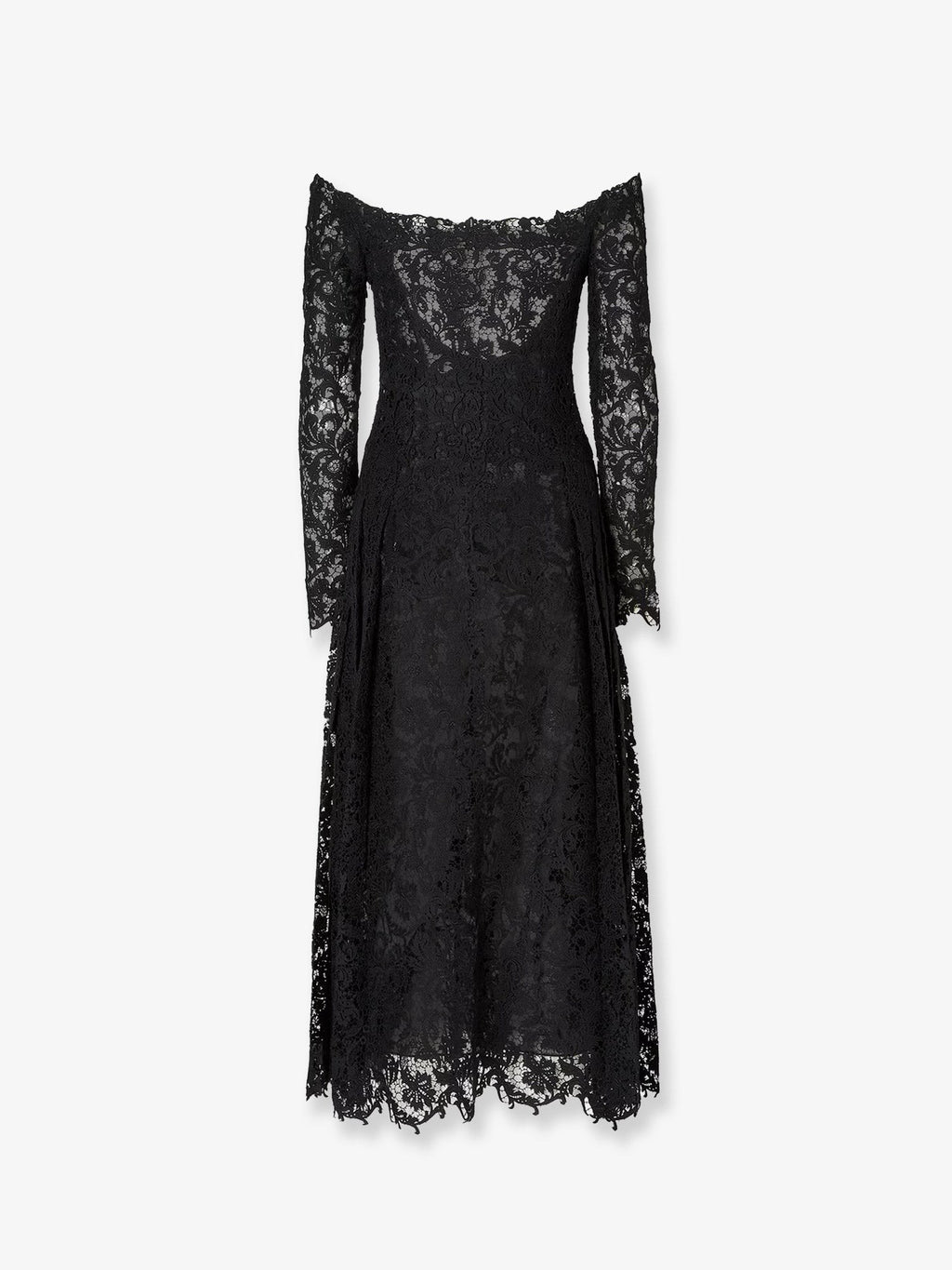 Black macramé lace dress 2