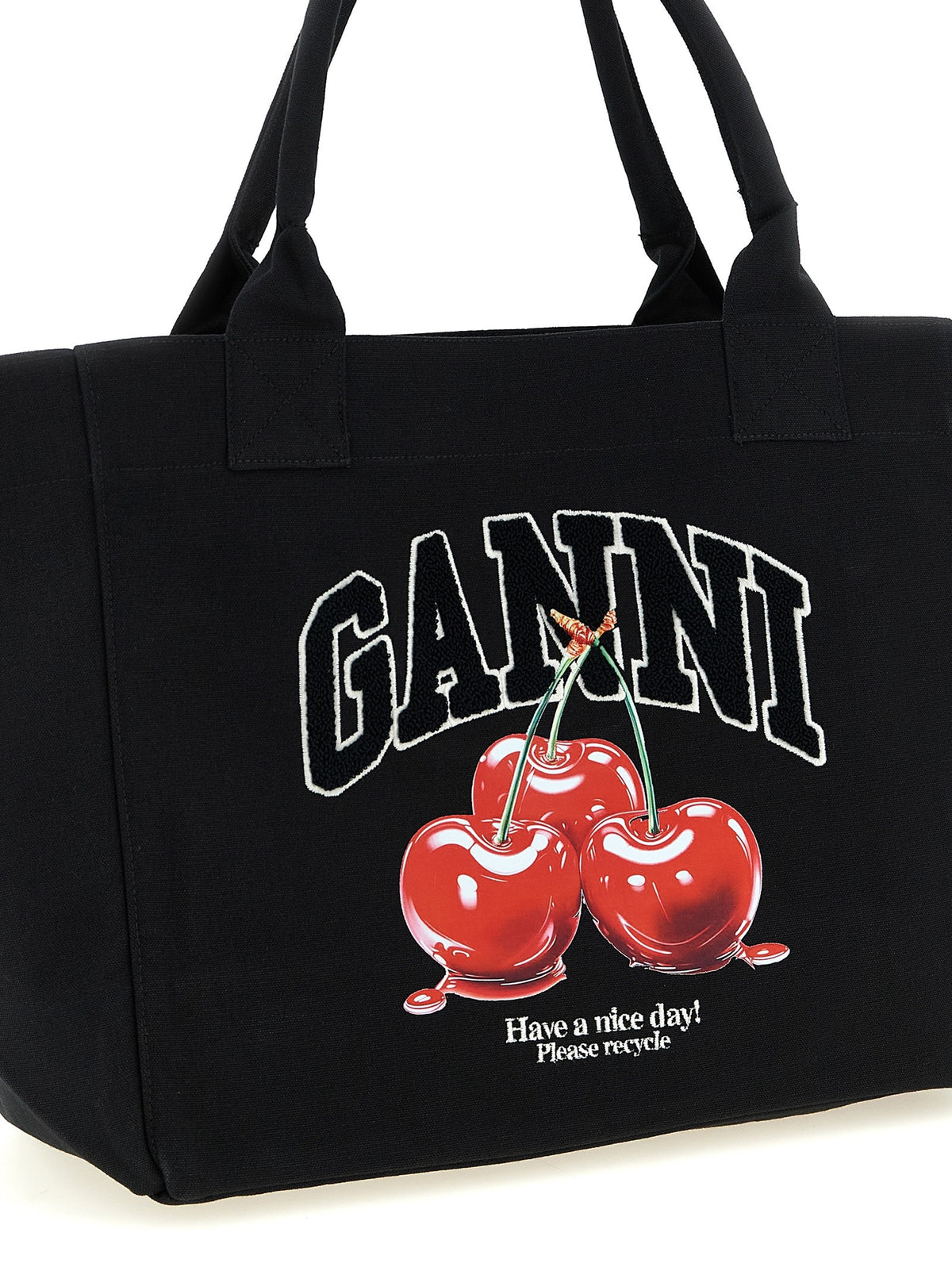'Black Medium Cherry Tote' shopping bag 3