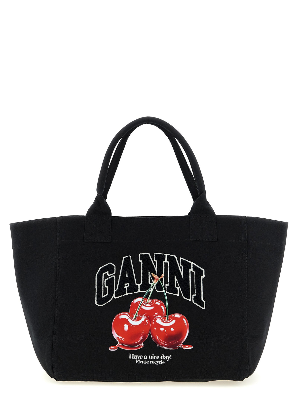 'Black Medium Cherry Tote' shopping bag