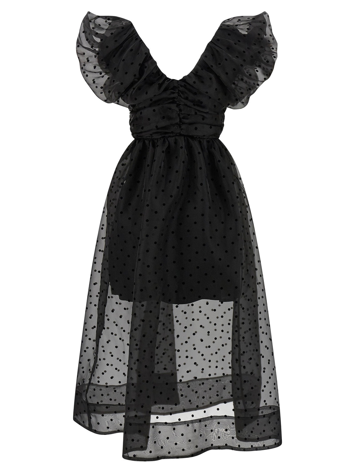 'Black Organza Ruched' dress 2