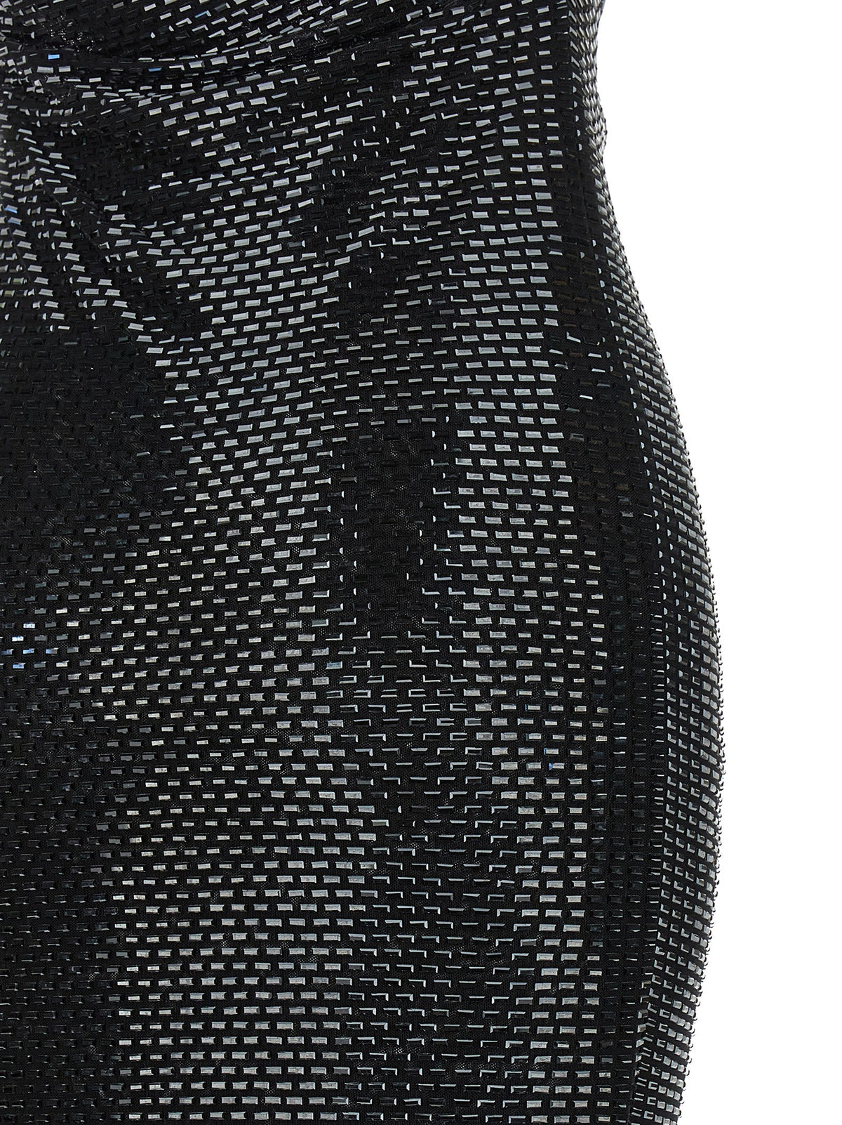 'Black Rhinestone Draped Maxi' dress 4