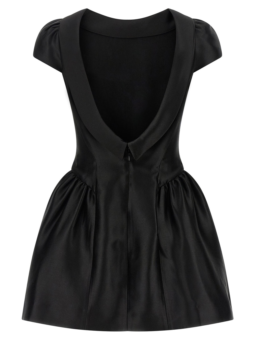 'Black Taffetà Collared Mini' dress 2