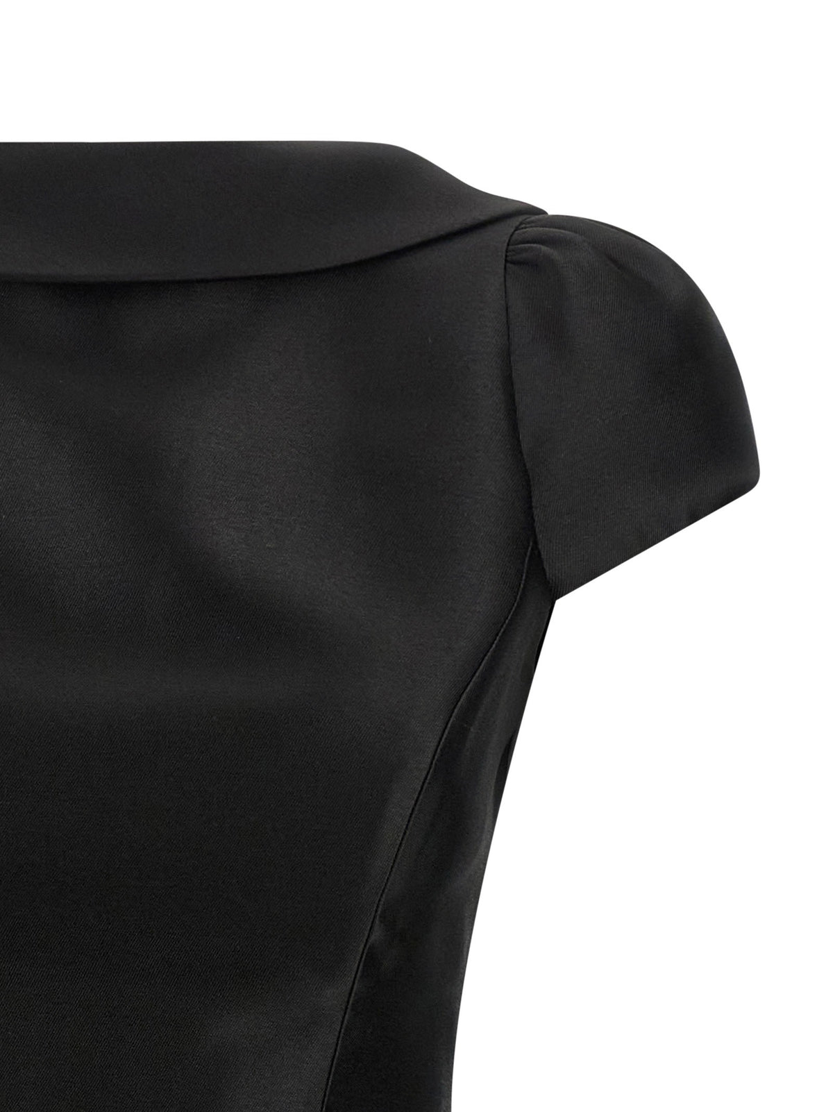 'Black Taffetà Collared Mini' dress 3