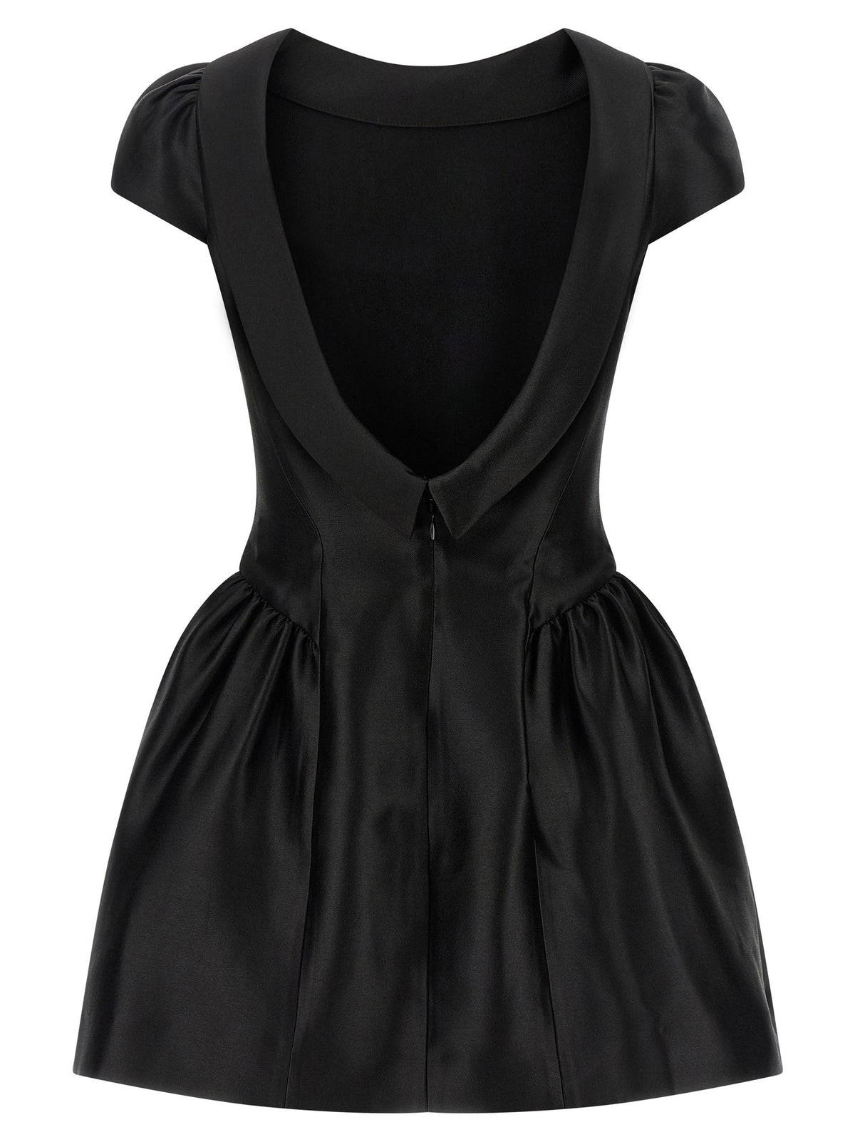 'Black Taffetà Collared Mini' dress 2