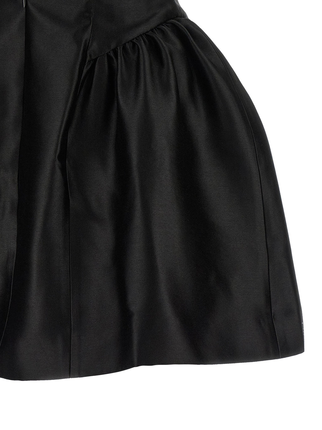 'Black Taffetà Collared Mini' dress 4