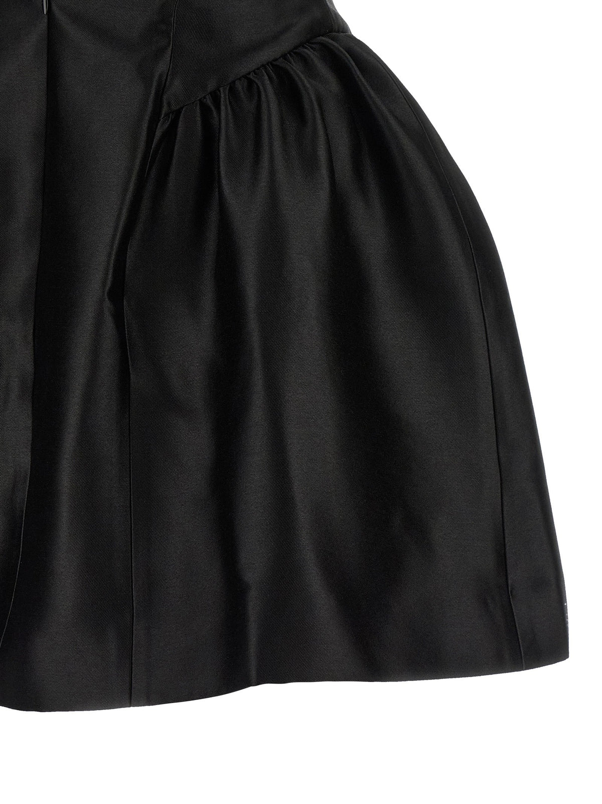 'Black Taffetà Collared Mini' dress 4