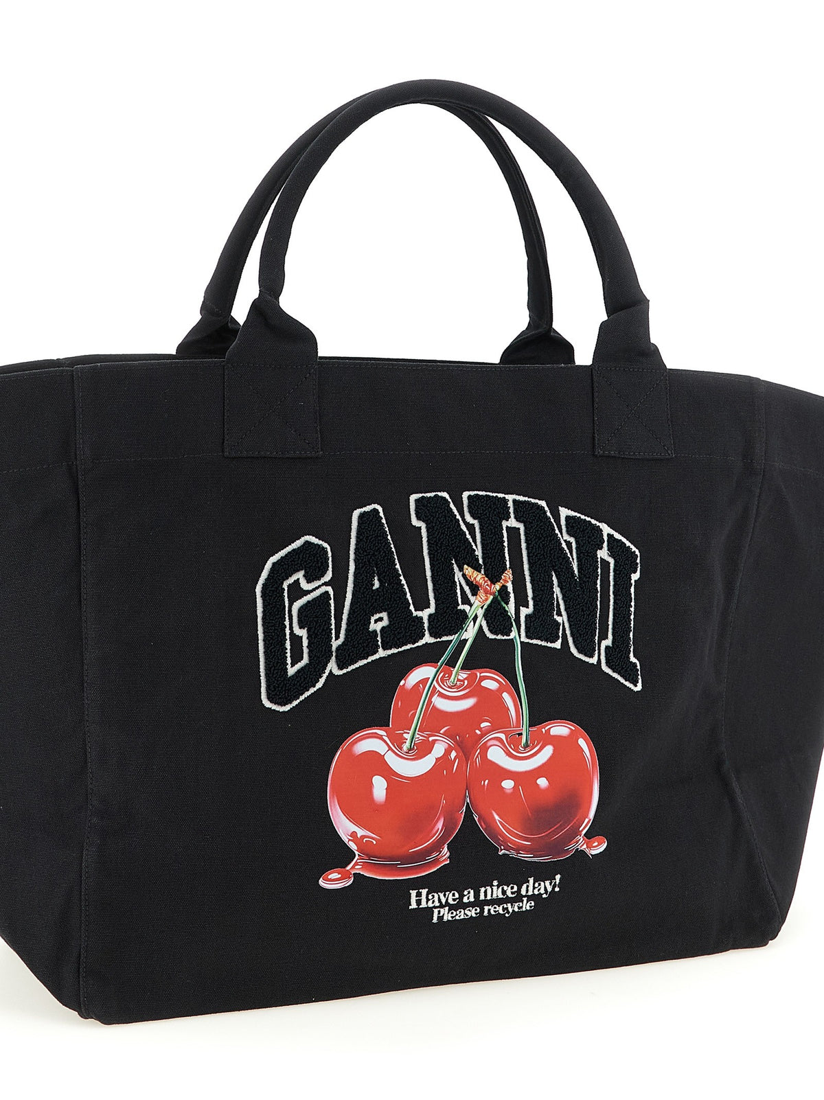 'Black XXL Cherry Tote' shopping bag 3
