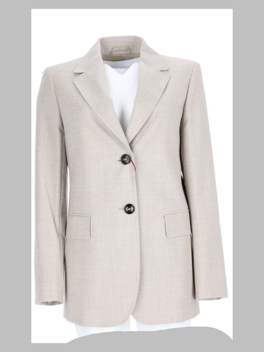 Blazer Monopetto in Flanella di Lana