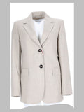 Blazer Monopetto in Flanella di Lana