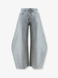 Blue denim loose jeans