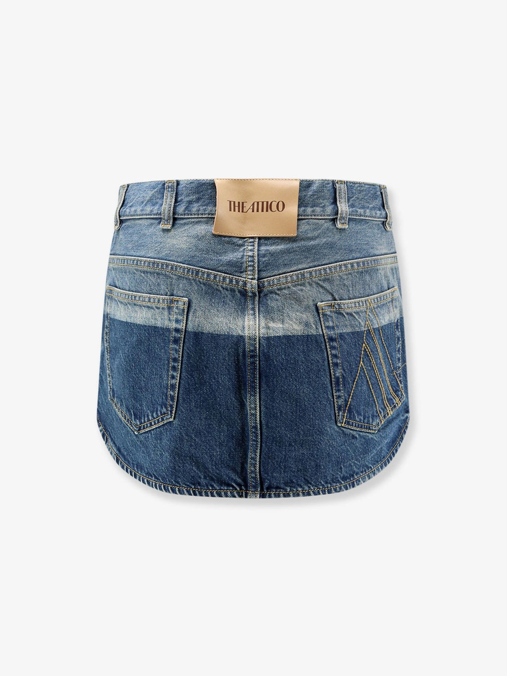 Blue denim mini skirt 2