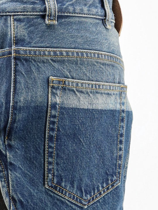 Blue denim mini skirt 3