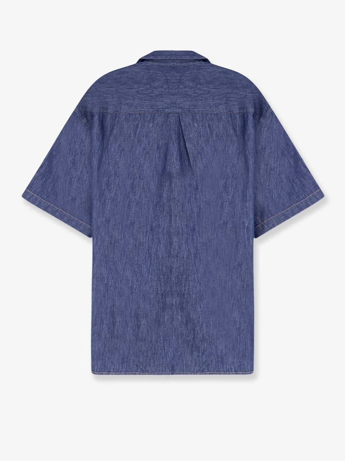 Blue denim shirt with embroidered Anagram logo 2