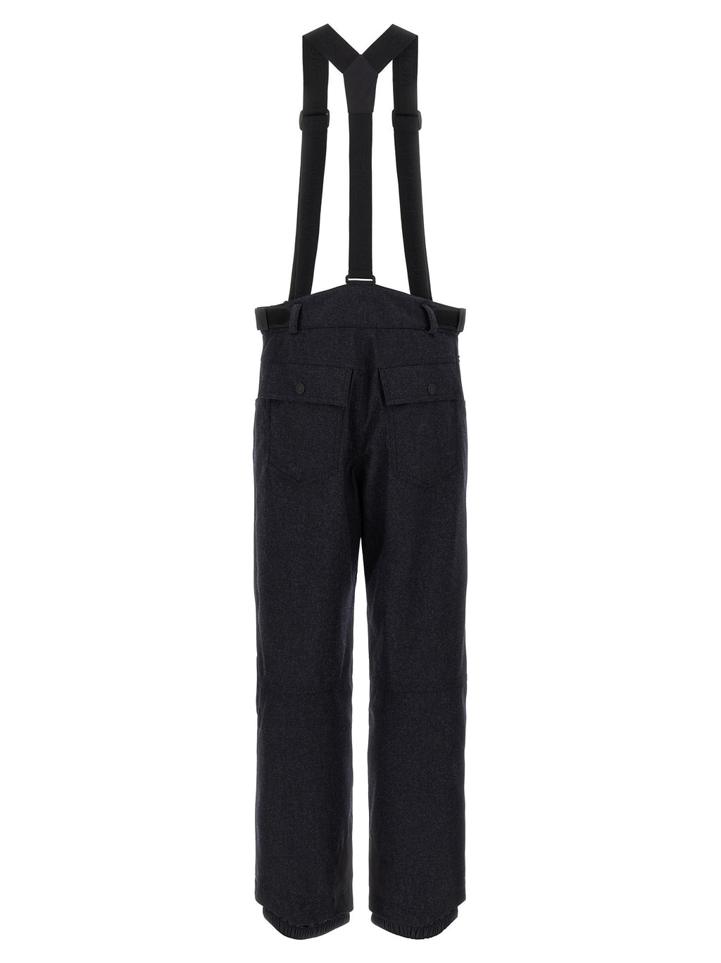 Blue denim ski bib shorts 2