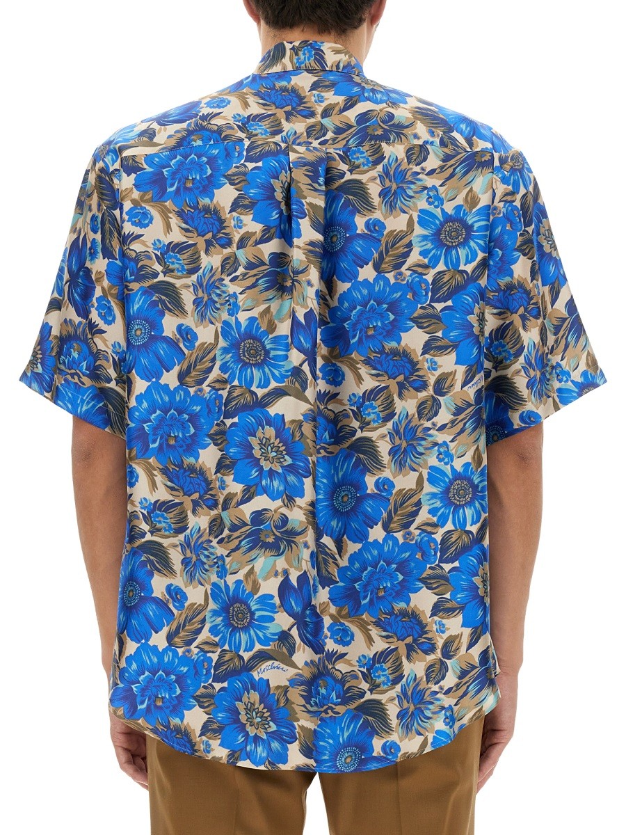 BLUE FLOWERS ALLOVER PRINT SHIRT 3