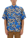 BLUE FLOWERS ALLOVER PRINT SHIRT