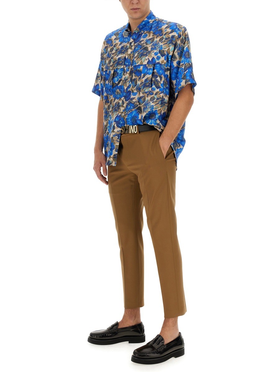 BLUE FLOWERS ALLOVER PRINT SHIRT 2
