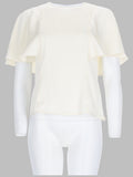 BLUSA IN RASO CON MANICHE A MANTELLA