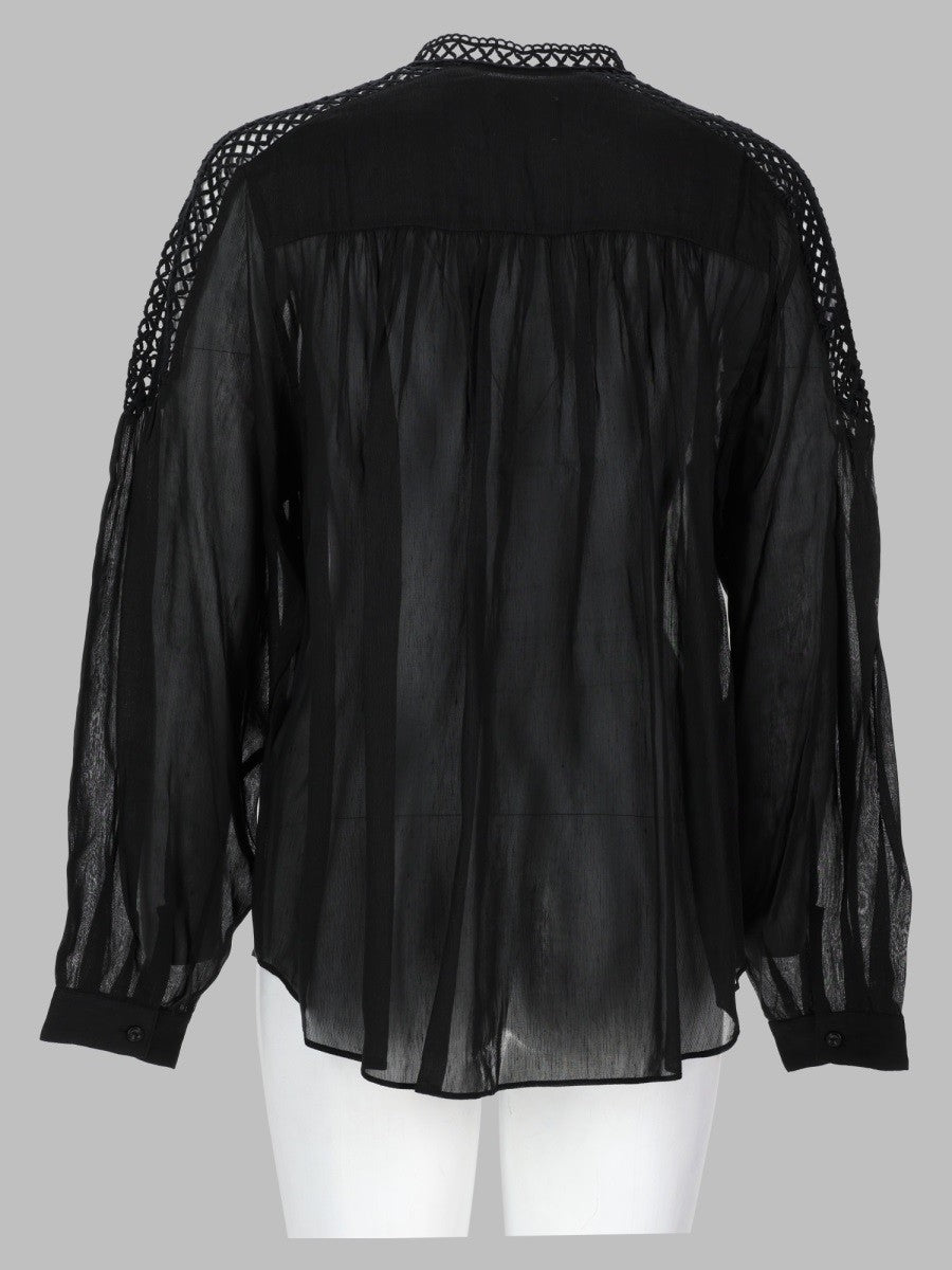 blusa "polda" plissettata in misto lino 2