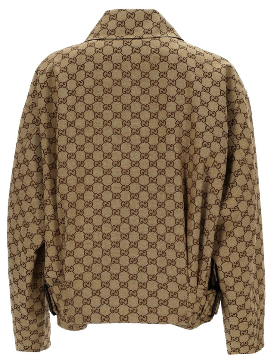 BOMBER JACKET WITH "GG" TEXTURE 2