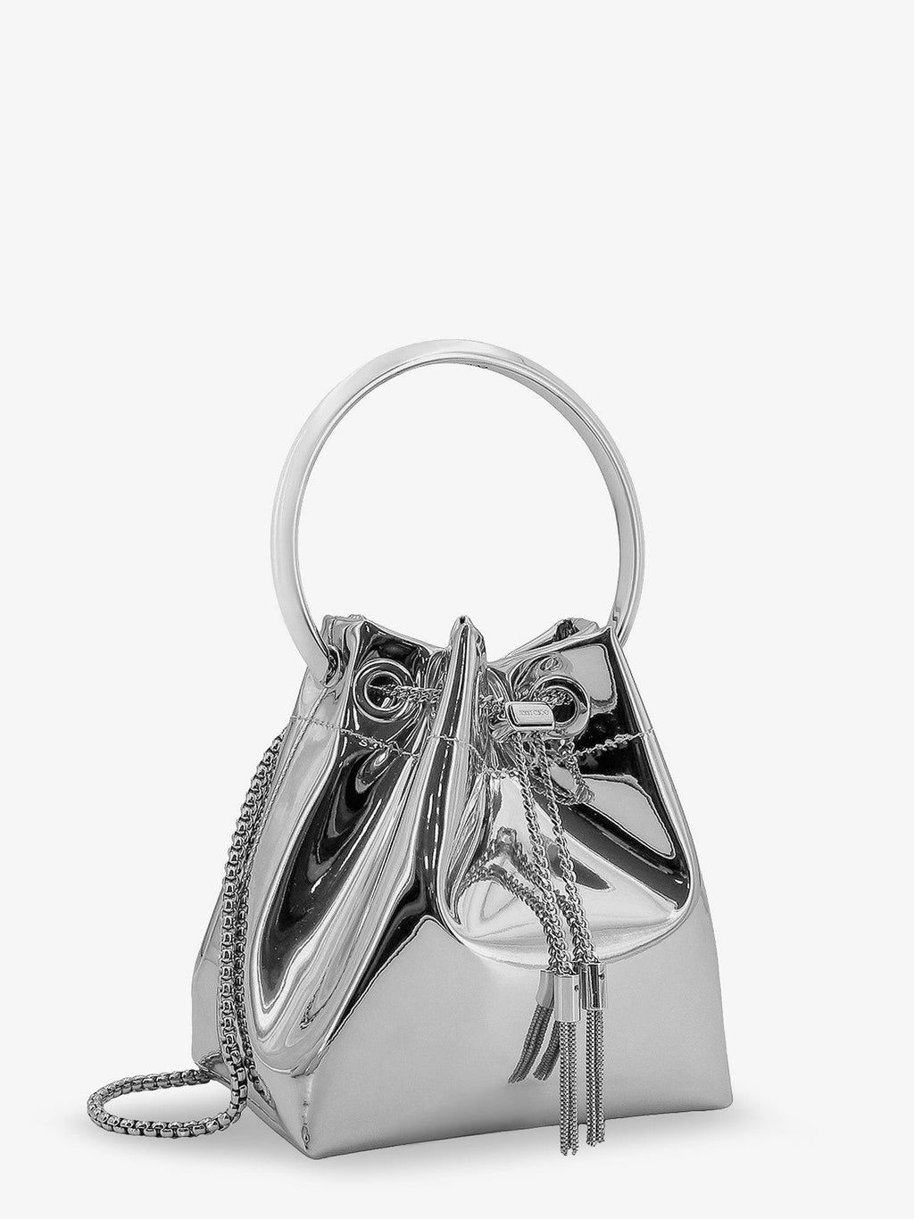 Bonbon bucket bag in mirrored fabric 3