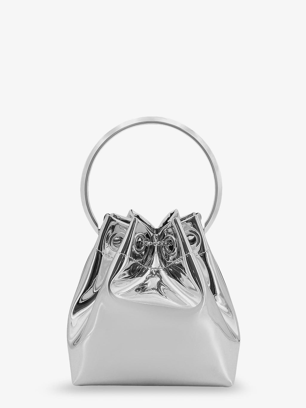 Bonbon bucket bag in mirrored fabric 2