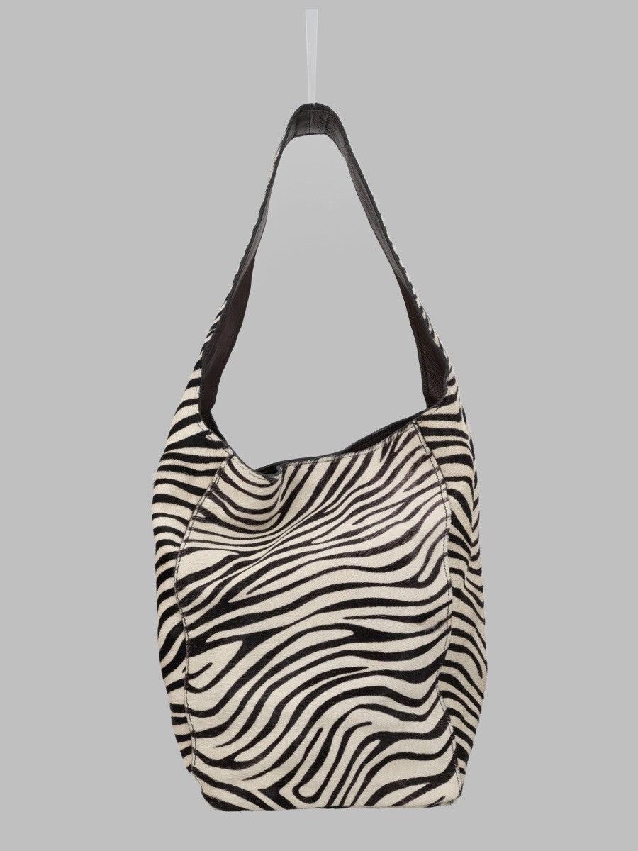 Borsa Bucket in Pelle Effetto Cavallino 2