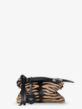 Boston handbag with tiger print in pony skin