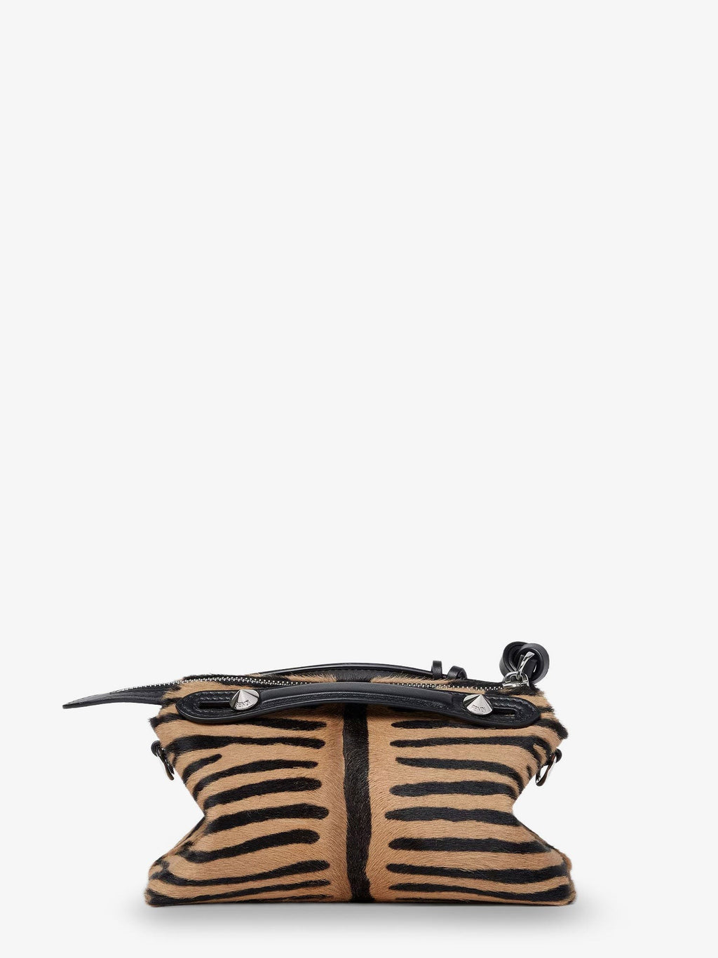 Boston handbag with tiger print in pony skin 2