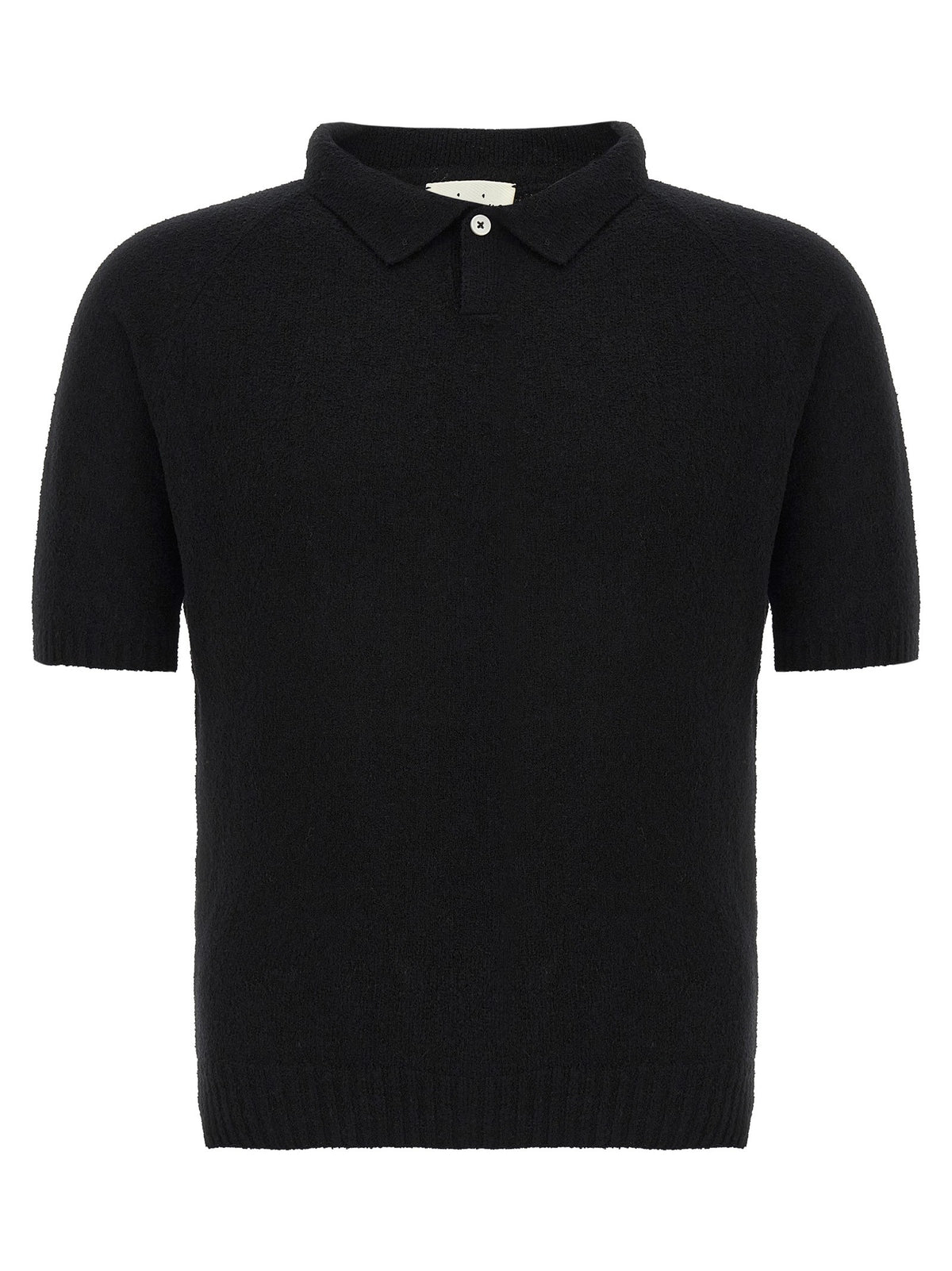 Bouclé cotton polo shirt