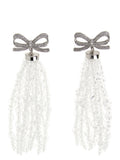 'Bow Beaded Waterfall' earrings