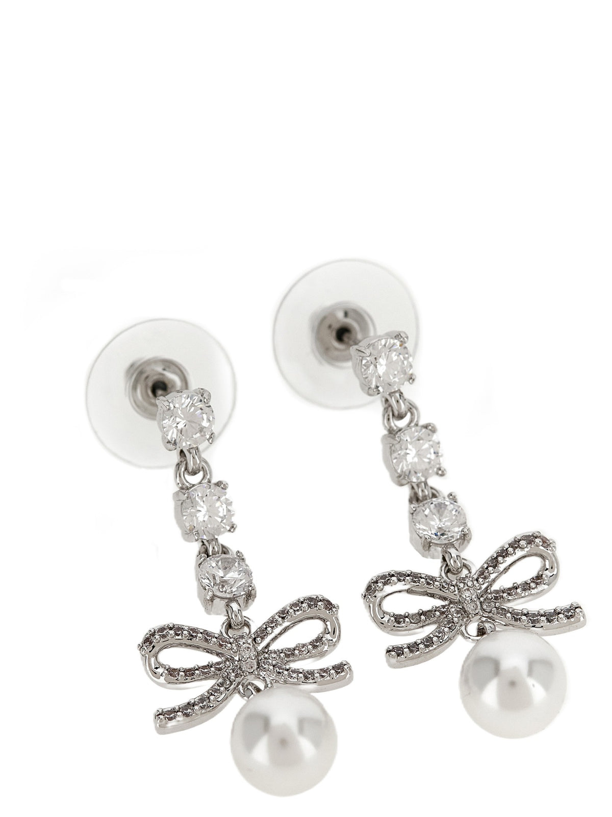 'Bow Crystal Charm' earrings