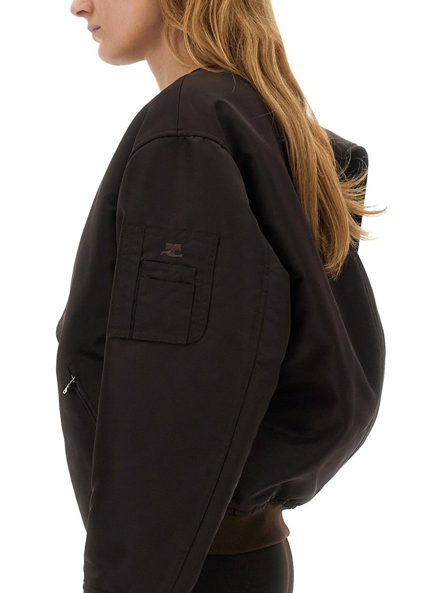 BOW NECK BOMBER JACKET 4