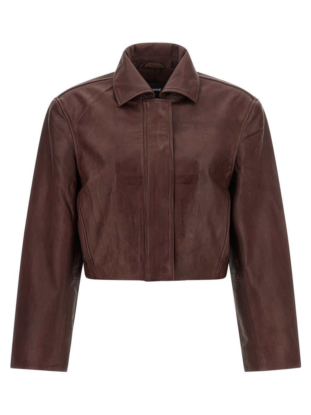 ' Boxy Square Leather' jacket