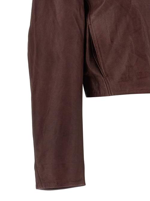 ' Boxy Square Leather' jacket 4