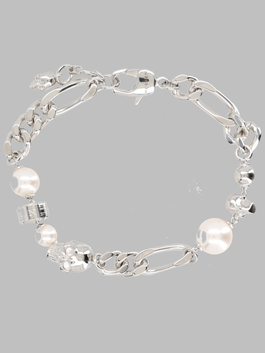 Bracciale a Catena con Perle e Teschi 2