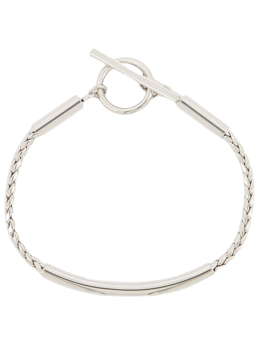 BRACCIALE CON CATENA A SPIGA E TUBO