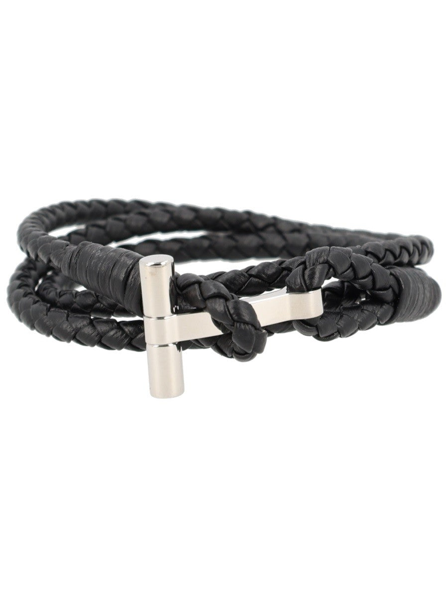 BRACCIALE IN PELLE INTRECCIATA