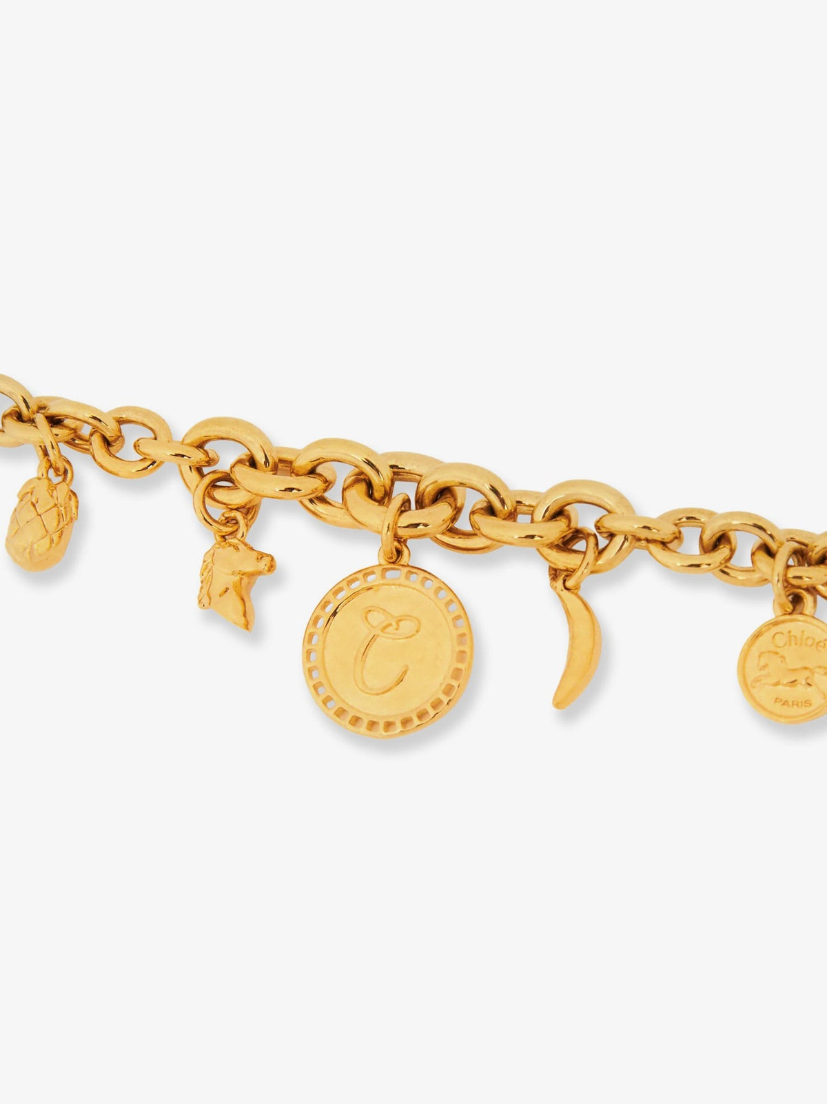 Brass bracelet with charms 2