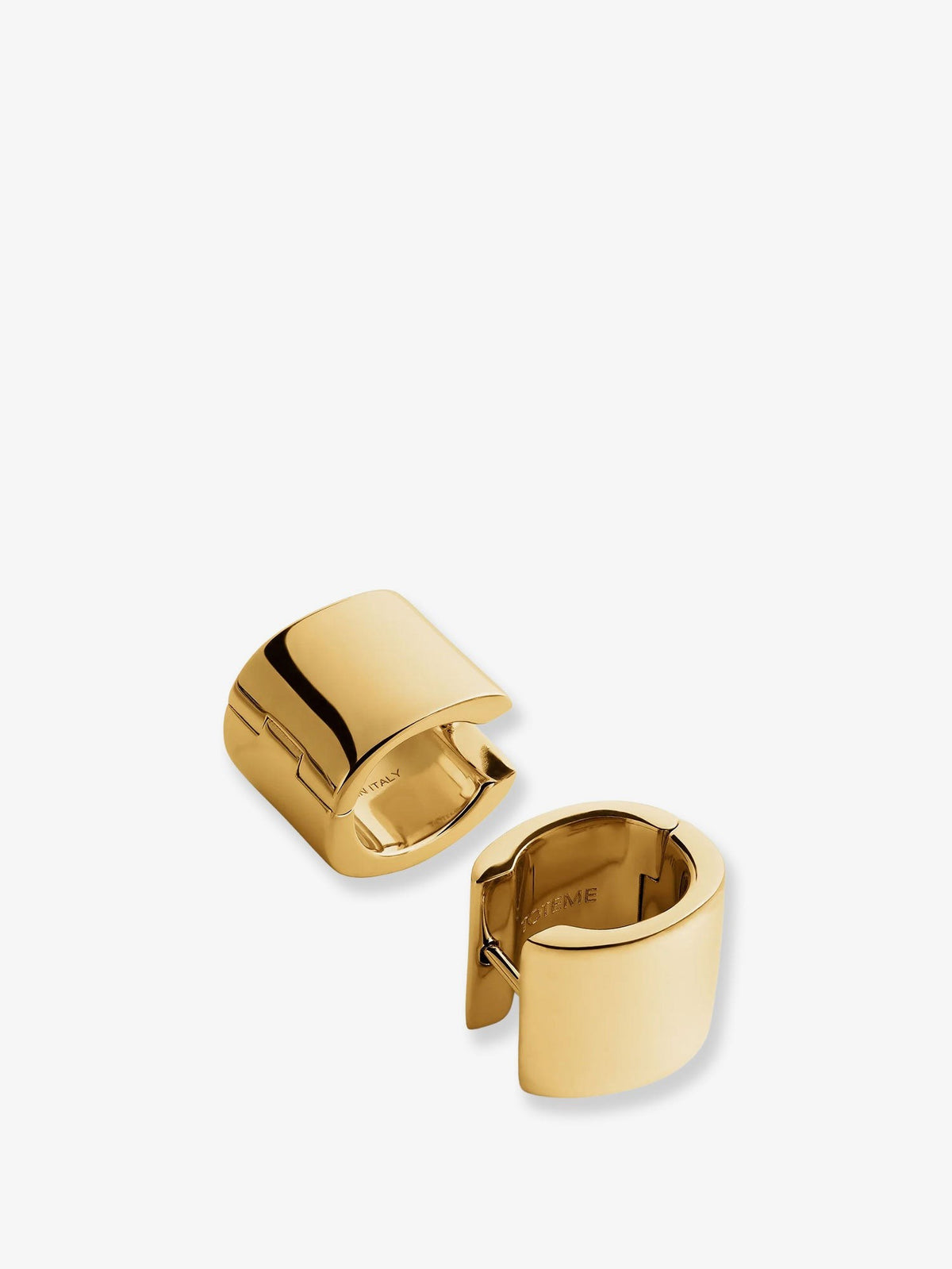 Brass Huggie Earrings 2