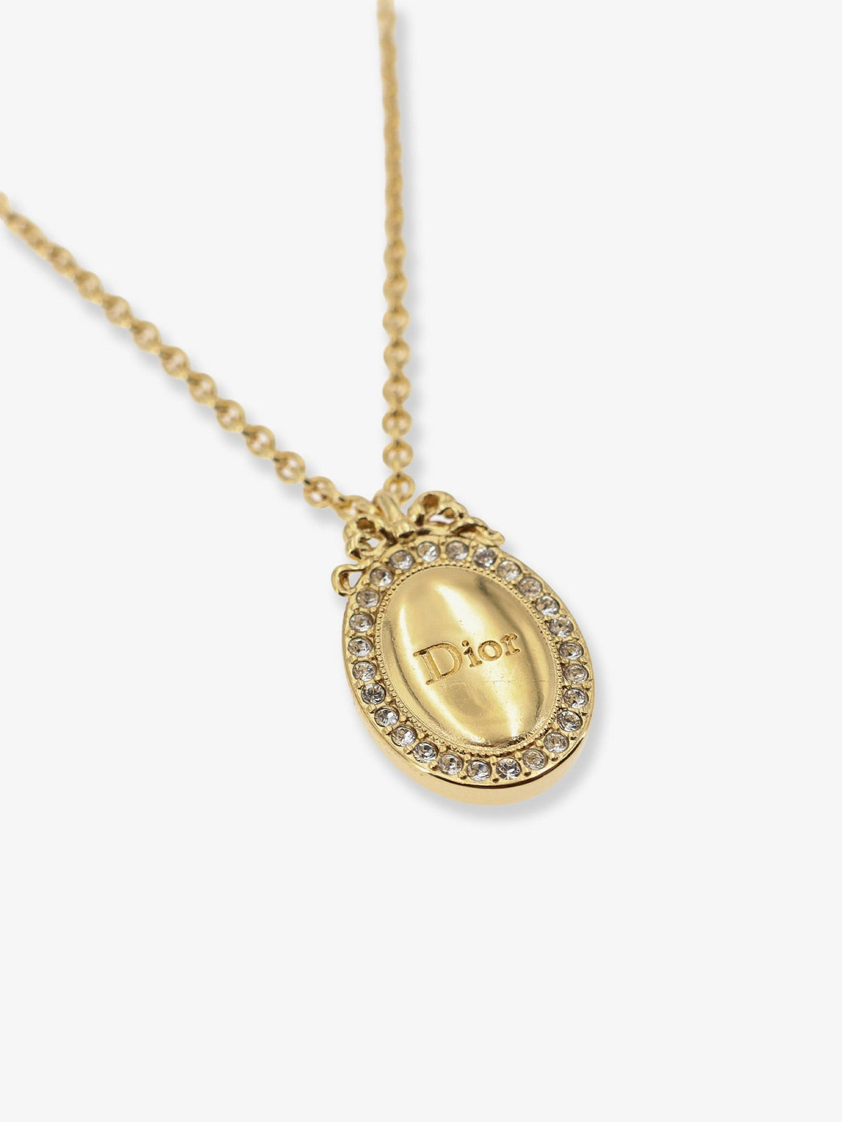 Brass necklace with Dior Médaillon pendant 2