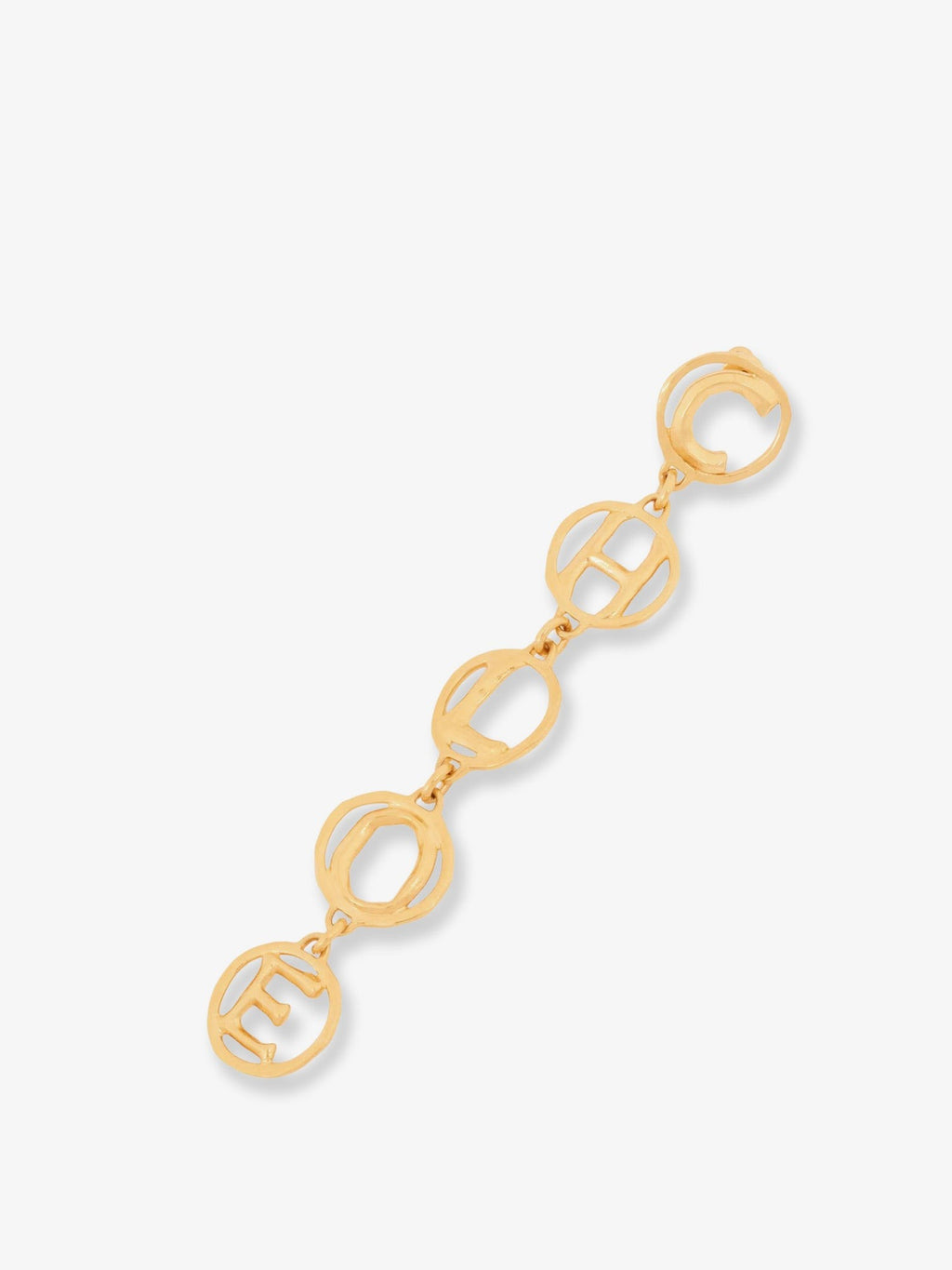 Brass Script Earrings 2