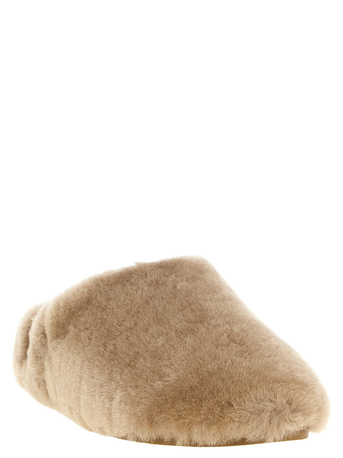 Brown 'Elea Fluffed' sabots 2